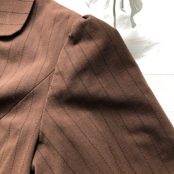 Mac & Jac Pinstripe Puff Sleeves Swing Jacket, 6 - Picture 6 of 9